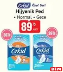 ORKİD HİJYENİK PED ÇEŞİTLERİ